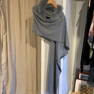 Charlotte Simone Samantha Scarf with Fox Trim